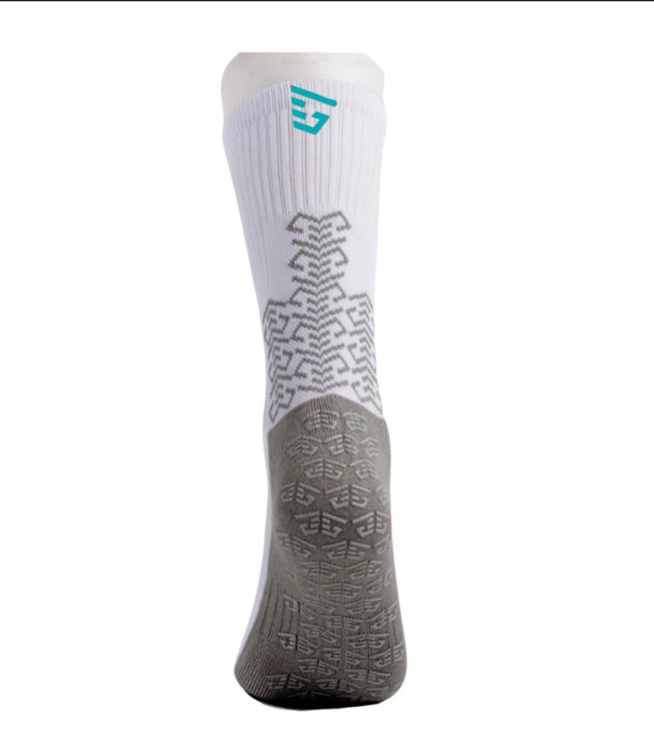 White Classic Logo Sock