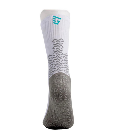 White Classic Logo Sock