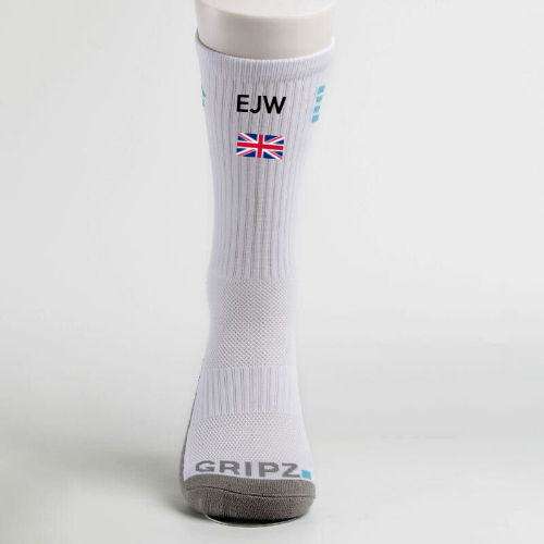 White Classic Logo Sock